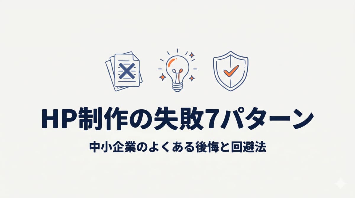 中小企業がHP制作で失敗する7つのパターン|よくある後悔と回避法